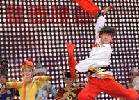 1月31日，演員在晚會(huì)上表演