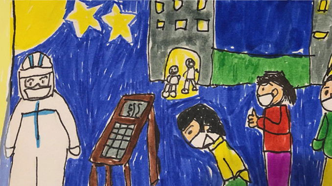 一筆一畫！童心致敬抗疫英雄