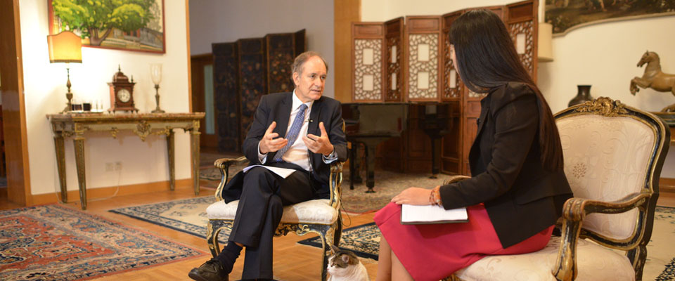 意大利駐華大使：期待中意合作更深入、更全面